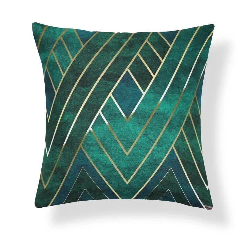 Retro Ethnic Style Art Pattern Light Luxury Gold Bedroom Living Room Sofa Seat Decorative Cushion Cover Geometric Pillowcase