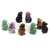 1,5" Maus Statue Naturstein Reiki Heilkristall Rat Tierfigur Handgeschnitztes Edelstein Handwerk Haus Zimmer Dekoration Geschenke