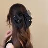 2025 New French Elegant Triple Bow Ponytail Clip Hair Claw for Half Updo Non-Slip Scrunchie Holder Premium Hair Accessories