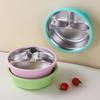 Silicone Suction Cup 3 Grids Children Dishes Divided Design Kids Feeding Bowls  For Toddlers