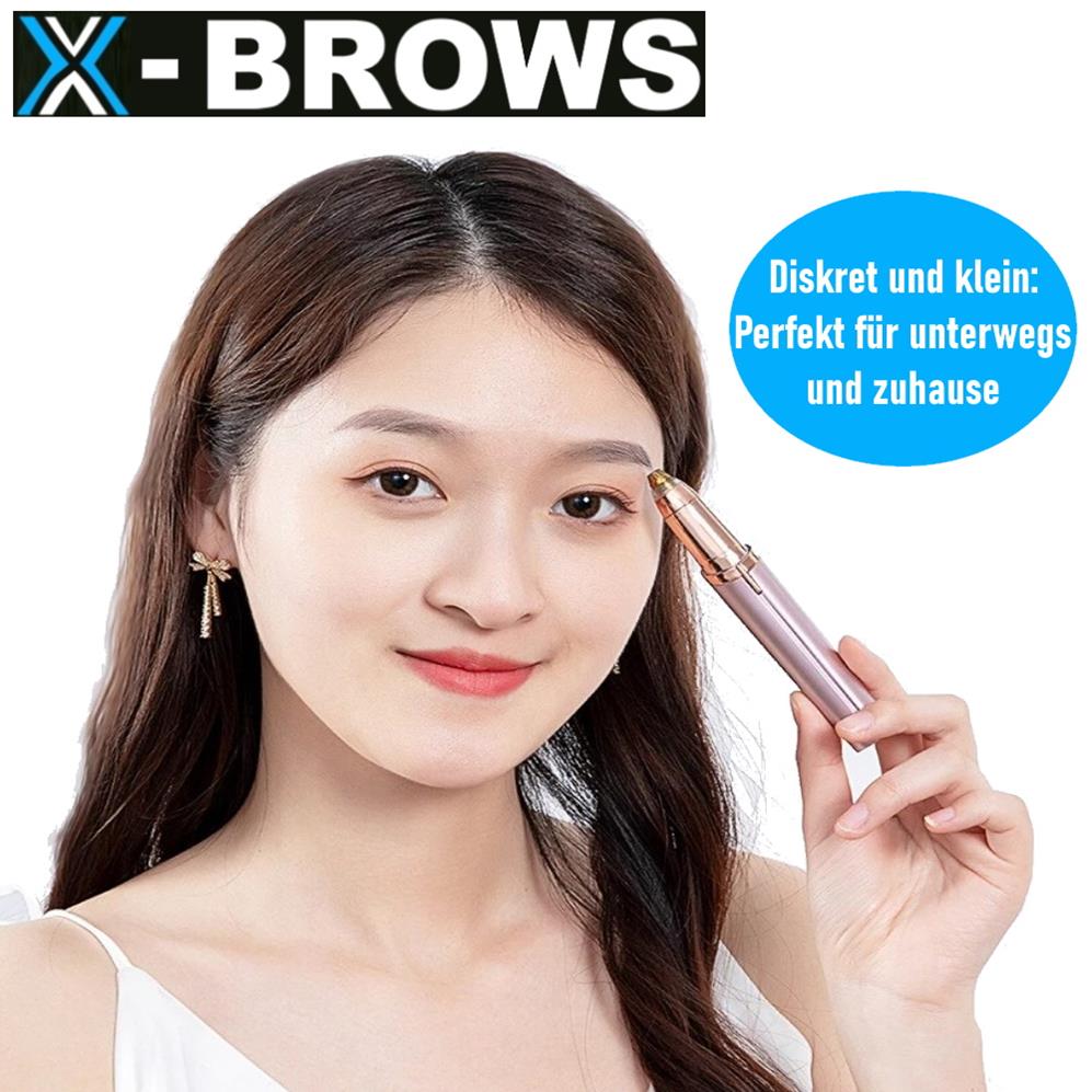 X-BROWS Augenbrauenrasierer Gesichtshaarentferner Augenbrauentrimmer Flawless