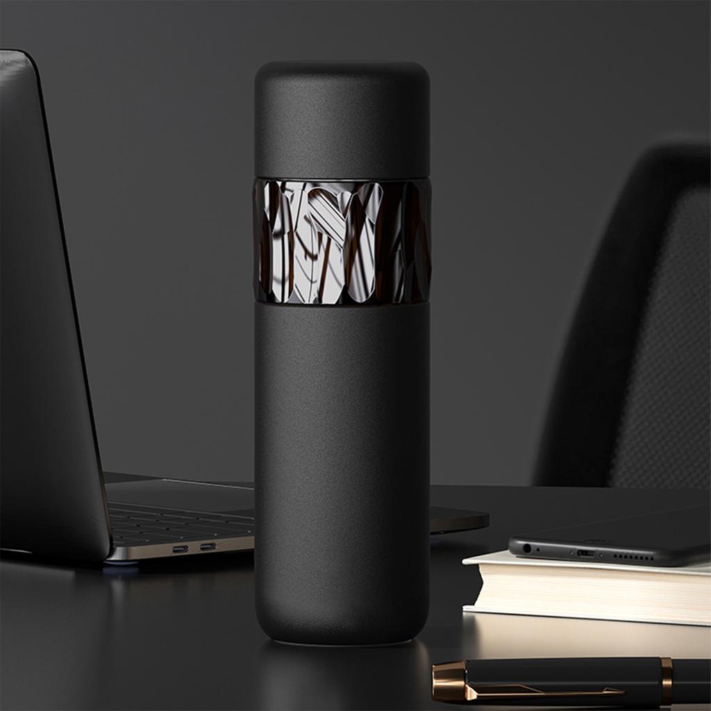 316 Stainless Steel Insulated Mug - Tea And Water Separation, Temperature Display, Unisex, Tea Brewing Flask