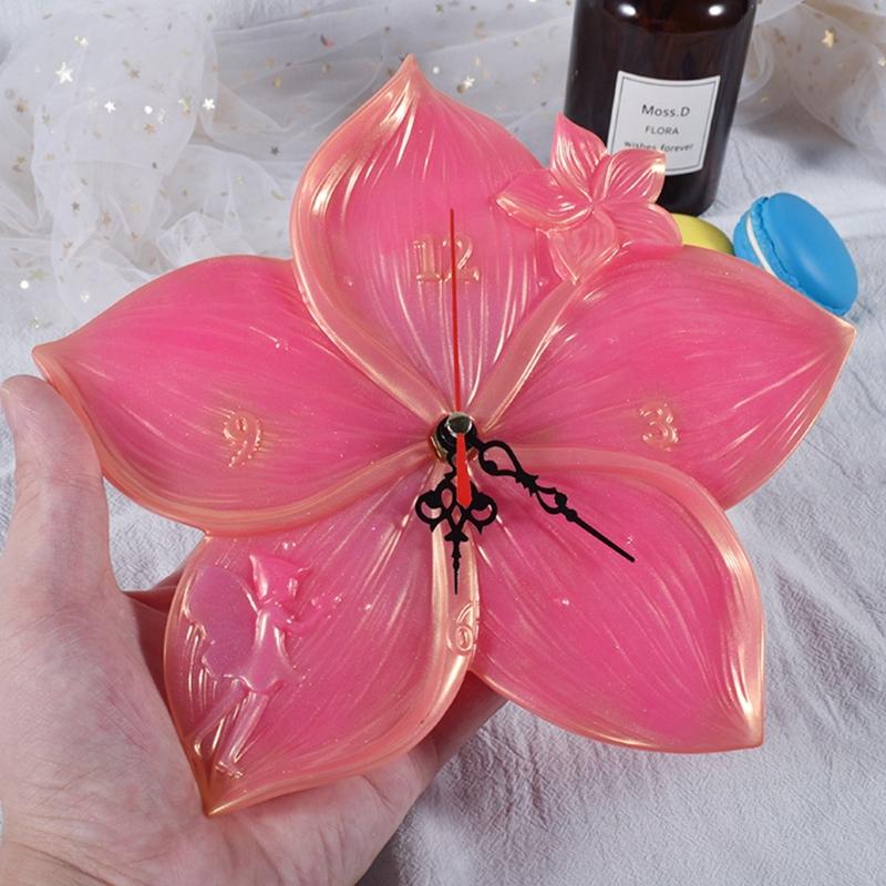 Ungiftige Blumen-Silikonform Zifferblatt-Schalen zum Herstellen für Kreative Harz-Dekorationen Heimdeko für Kommode Wohnzimmer