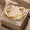 Korea Light Luxury White Shellfis Board Bracelet Bend Metallic Texture Bracelets Set for Women Fashion Jewelry Gifts Wholesale