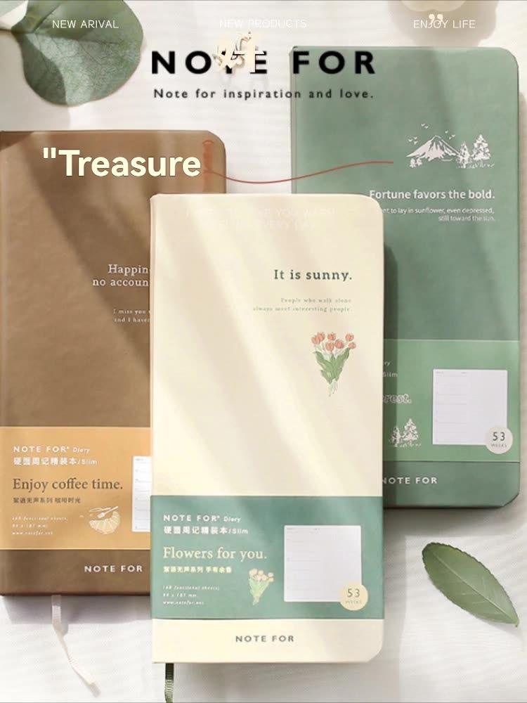 1PC Self Filling Weekly Notes, Handbooks, Whispers, Silent Literature and Art, Forest Series, Fresh Retro Week Plan Book