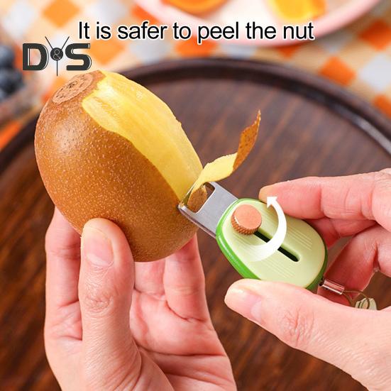 Pelapatate a Forma di Avocado Pelapatate Portatile Mini Pelapatate per Patata Pomodoro Frutta Retrattile da Esterno Pelapatate per Frutta Design con Blocco di Sicurezza Gadget da Cucina