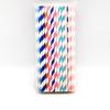 Pack of 50 Biodegradable Colorful Striped Paper Straws for Juice, Tea, and Milk
