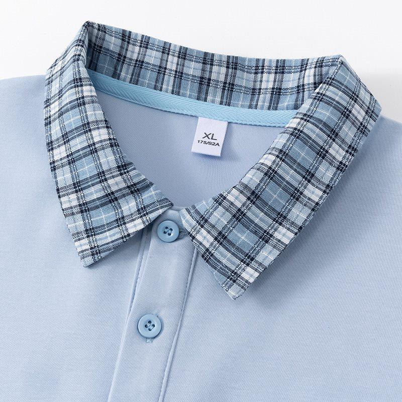 Men's Retro Faux Two-Piece Short-Sleeve Lapel T-Shirt