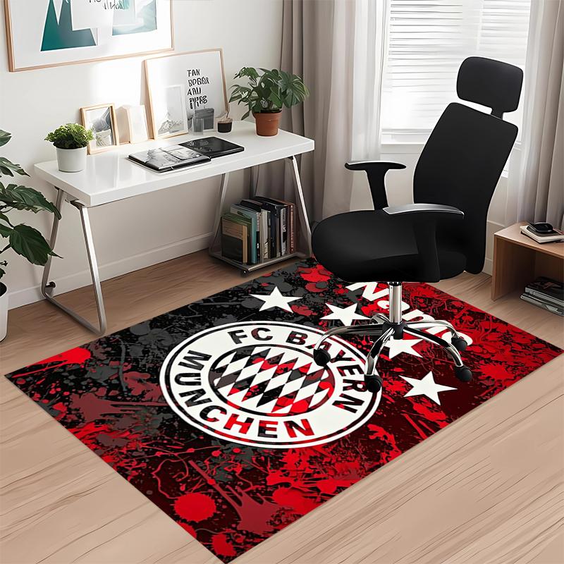 Custom Name FC Bayern München Printed Carpet, for Office Chair Living Room Bedroom Kitchen Room Decor Gifts.