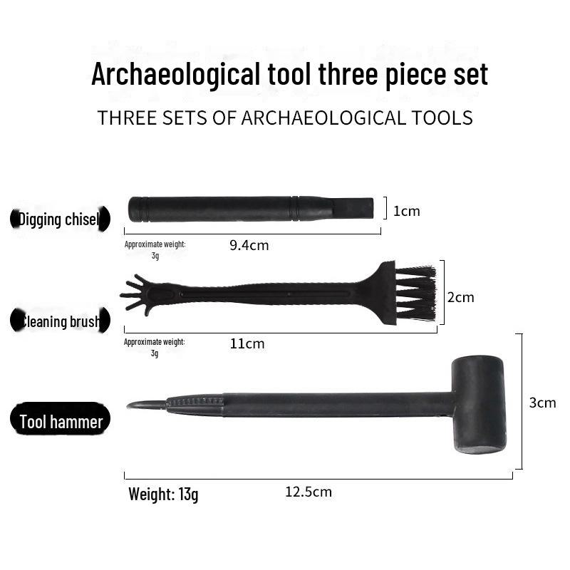 

Детский набор инструментов для раскопок ископаемых динозавров - кисть, молоток, зубило