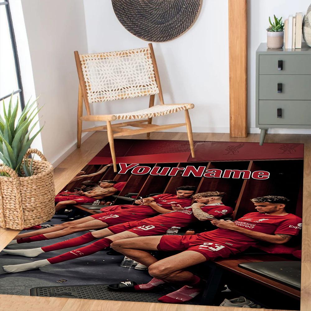 Liverpool Customize Your Name Carpet Suitable for Entryway Outdoor Decorate room Dormitory Antislip Carpet Anime Office Decor