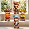 Gift for Besties Colleagues 4 Pcs Seasonal Highland Cow Figurines, Spring Summer Fall Winter Small Animal Statue Bookshelf Seasons Scottish