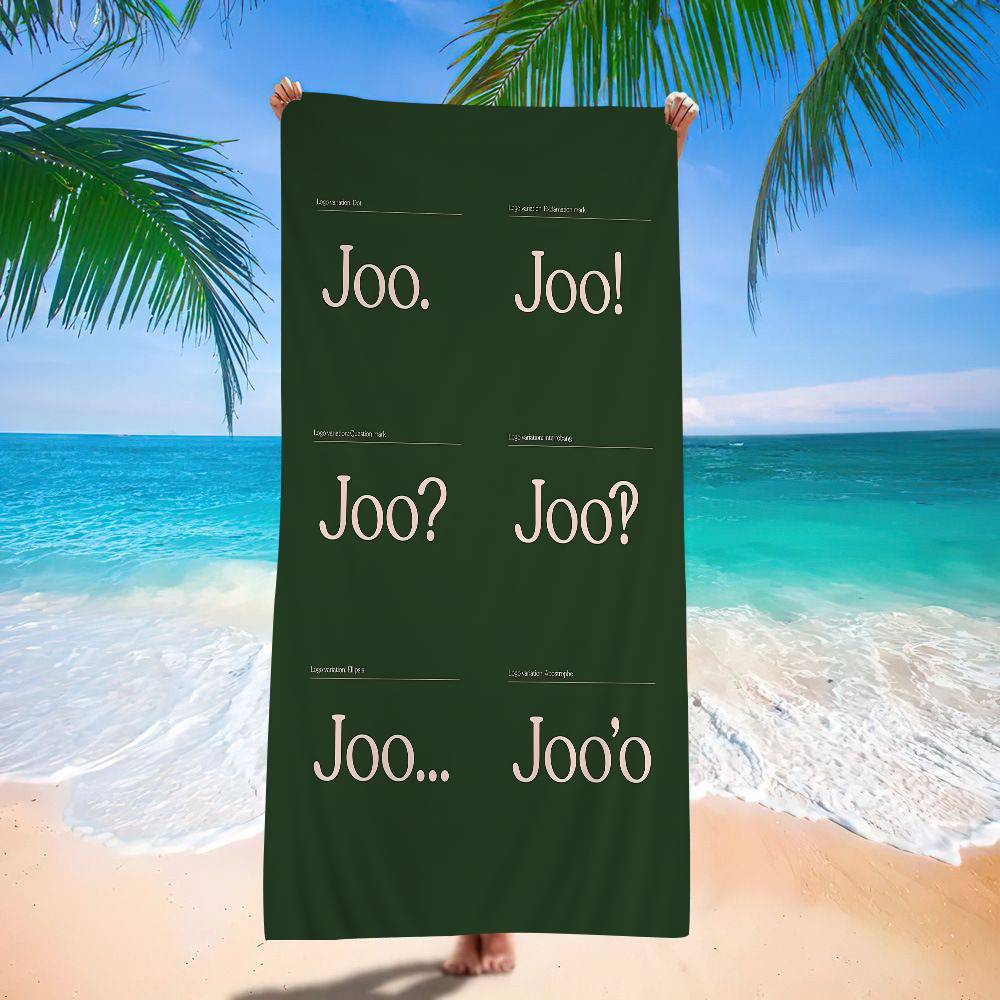 Mode Logo J-Joop.png Mikrofaserdecke Schnelltrocknende Strandtücher Übergröße Druck Super Saugfähige Pooltuchdecke