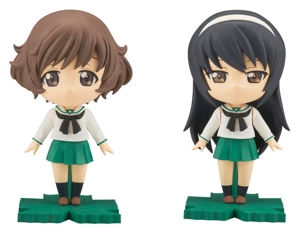 Puchi Rise Girls & Panzer Yukari & Asako Set, Color-Coded Plastic Model