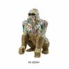 Figurine décorative - Gorille - Résine dorée - Multicouleur - 28,5 x 26,5 x 41 cm
