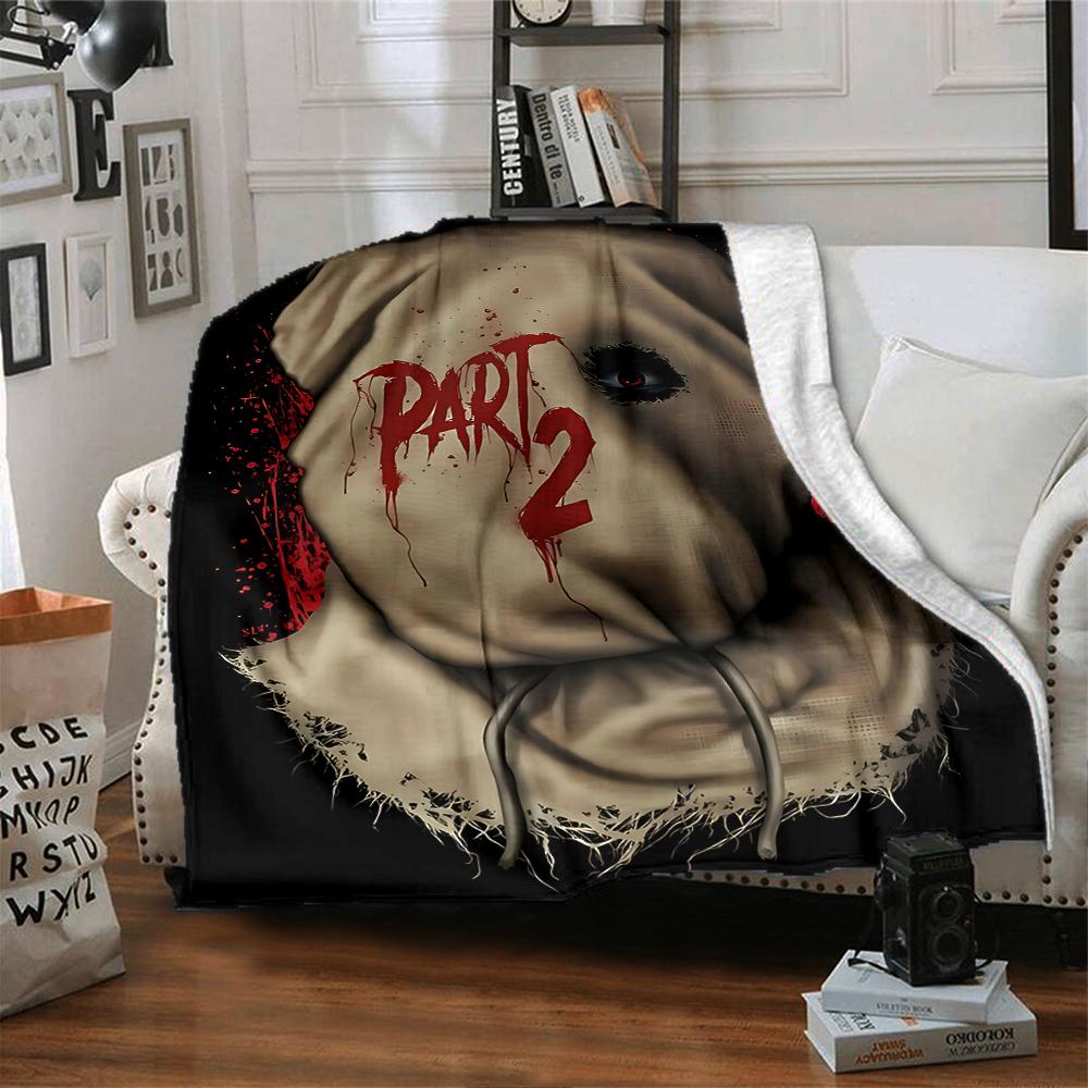 1Pc Horror Puppet Scene Blanket For Couch Bed Plush Cozy Fuzzy Blanket Super Soft Warm Blankets For Fall And Winter 0918141
