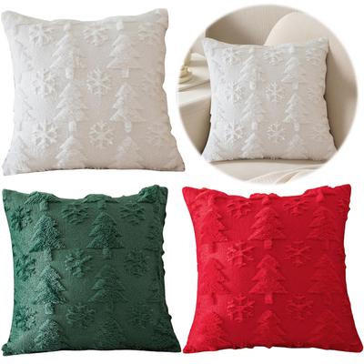 Weihnachtsbaum Schneeflocke Kissenbezüge 45x45cm Couch Kissenhülle für Couch Sofa Feiertage Winter Heimdeko