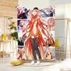 Pink Neon Sci Fi Anime G-Guilty Crown Throw Lightweight 240G Flannel Blanket Soft Skin-Friendly For Summer Cooling