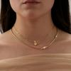 Nische Einfach Mode Exquisit High-End Metall Inlay Perle Zirkon Anhänger Schlüsselbein Kette Trendig Temperament Vielseitige Halskette