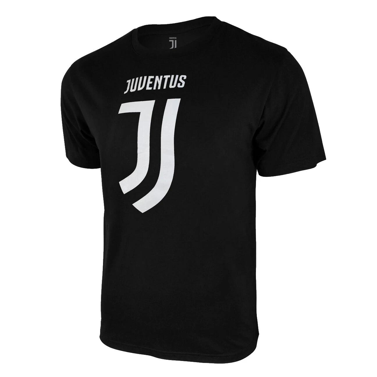 Juventus Custom Name  Number Soccer T-Shirt Cotton Tee -01 Medium S