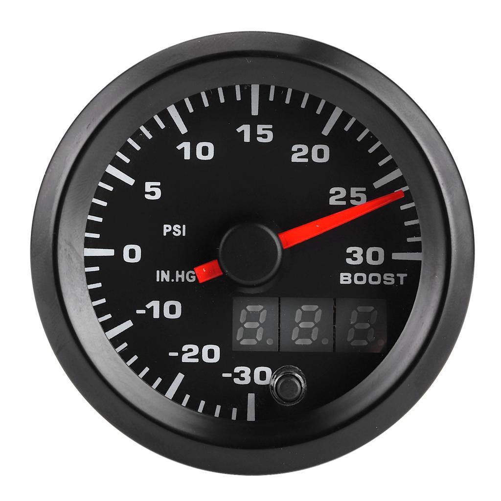2in 52mm Universal 7 Colors LED Turbo Boost Meter PSI Pressure Gauge Digital Display Pointer