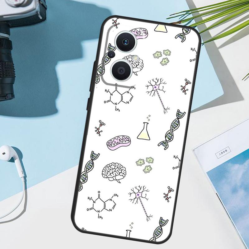 Retro DNA Science Illustration Cover For OPPO Reno 12 F 13F 14F 11F 10 11 13 14 Pro 7 8 Lite OPPO Find X9 X5 X6 X8 Pro Case