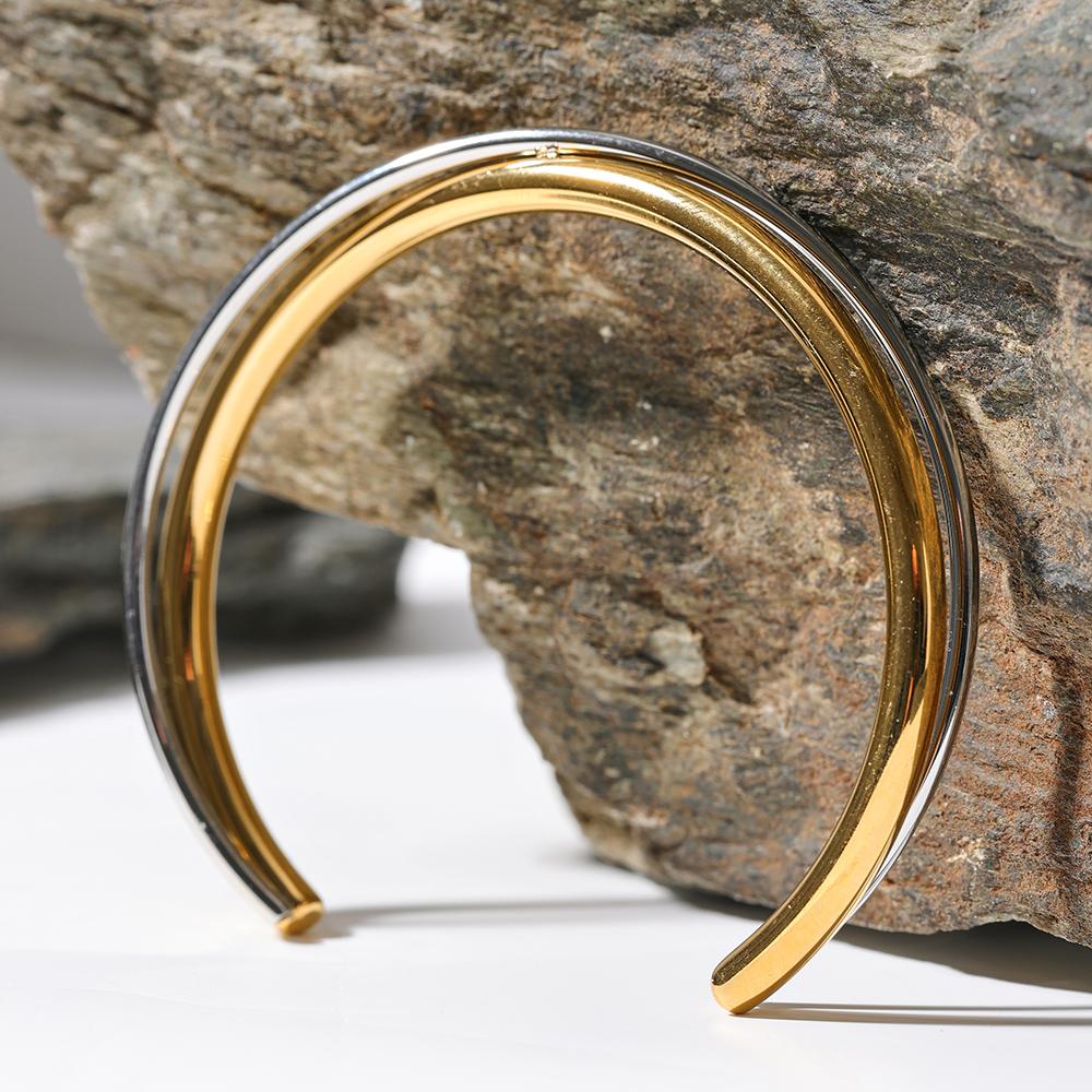 Eetit водонепроницаемый 18-каратный позолоченный геометрический браслет из нержавеющей — фото 5