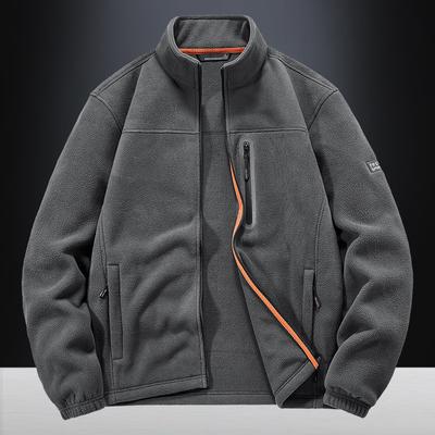 Veste polaire pour hommes, veste polaire décontractée à col debout pour l'extérieur
