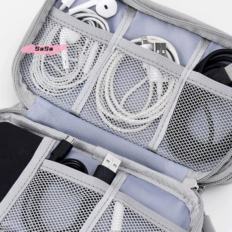 Portable Travel Digital Product Storage Bag, USB Data Cable Manager, Earphones Mobile Power Storage Bag