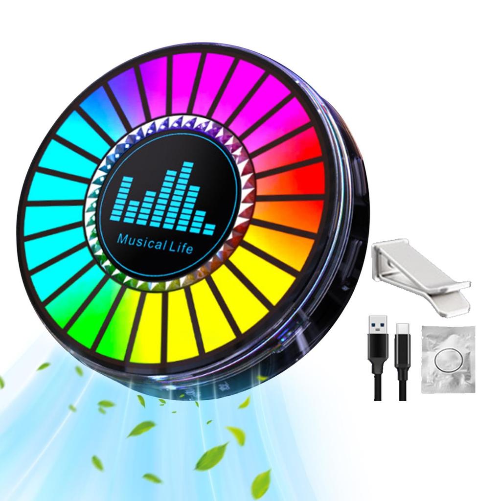 Qizaoly Colorful Sound Pickup Ambient Light, Rgb Rhythm Ambient Lamp