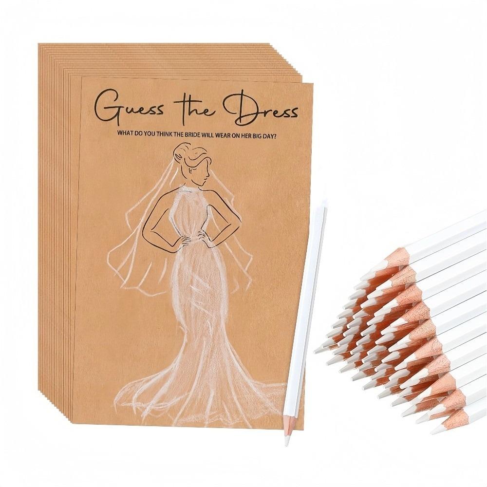 20 PZ Carte del Gioco Indovina l'Abito Matrimoniale Shower Divertenti Idee per Feste Forniture Per gli Invitati