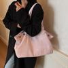 PU Leather PU Tote Bag Solid Color Underarm Packs Cute Large Capacity Handbag  Outdoor