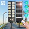 20000LM Solar Lights Outdoor External Solar Lamp with Motion Sensor Remote Control Solar Powered Spotlight Lamp Wall Street Lamp