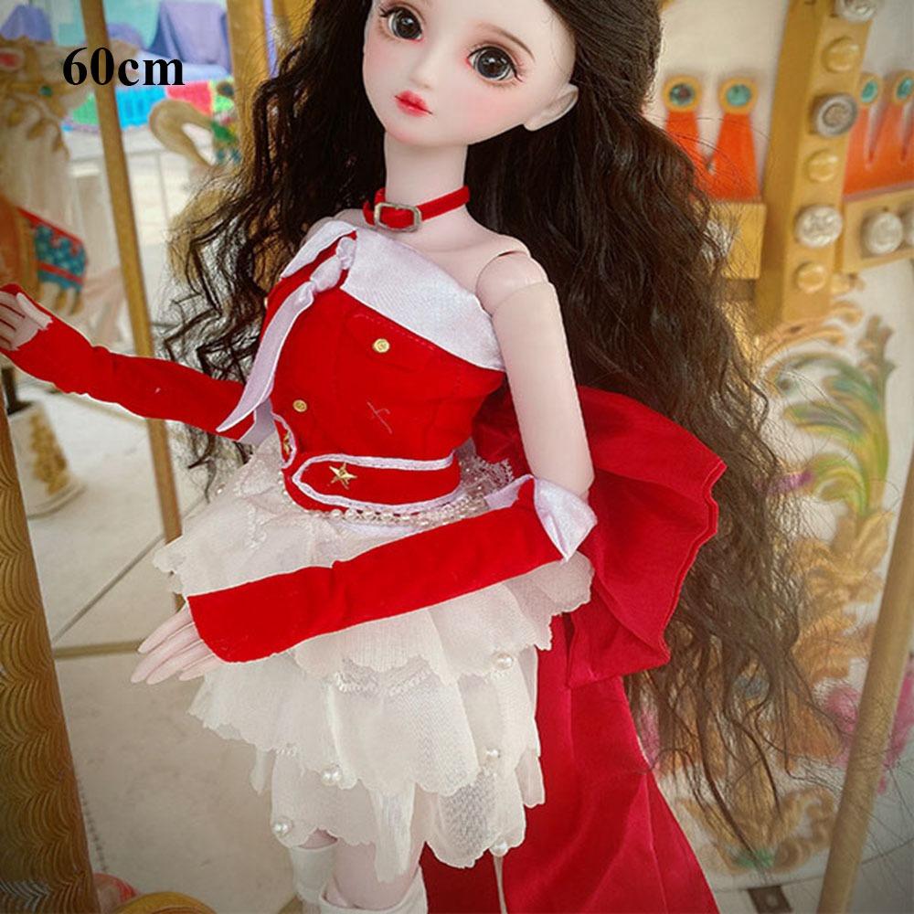 

Ручна робота Шлейфова Спідниця Без бретелей Принцеса Плісирована Довга Спідниця для 1/3 1/4 1/6 BJD 30/45/60см Ляльок 60cm Style 2