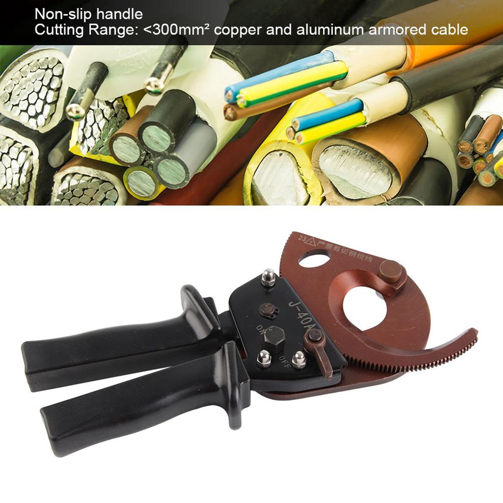 J40A 300mm2 Ratchet Industrial Grade Cable Scissors Hardware Hand Operated Cutting Tool