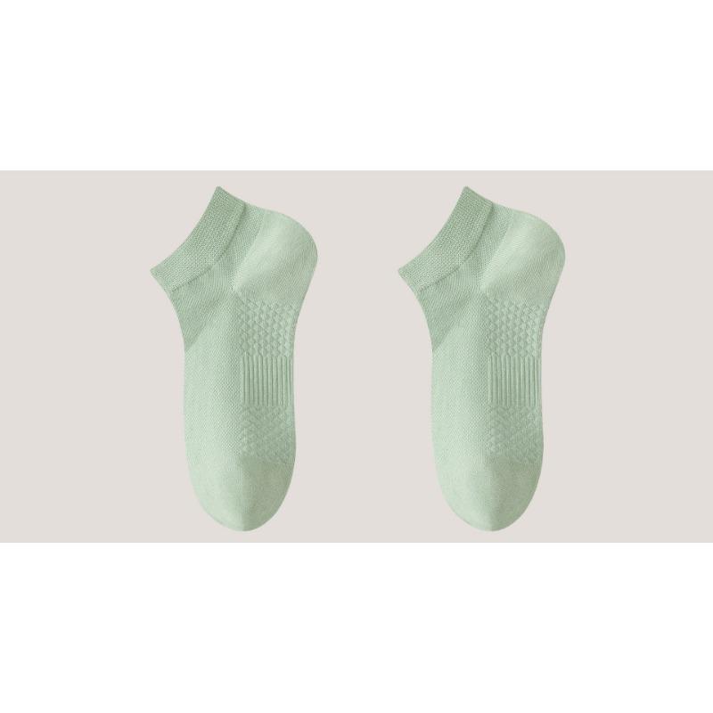 Summer Pure Cotton Boat Socks for Girls, Invisible Socks, Thin, Ultra-shallow, Sweat-absorbing and Non-dropping Cotton Short-sleeved Socks