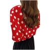 Fashion Women Casual Short Sleeve Polka Dot  Casual Tops Button Shirts