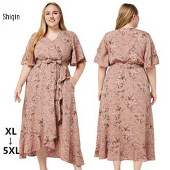 Damen Abend- & Brautjungfernkleid in Übergröße mit Spitze und Tasche, Neu für 2025