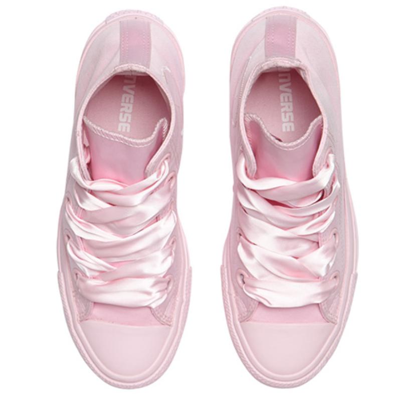 Converse Chuck Taylor All Star Big Eyelet Hi Canvas Shoes Women's Pink