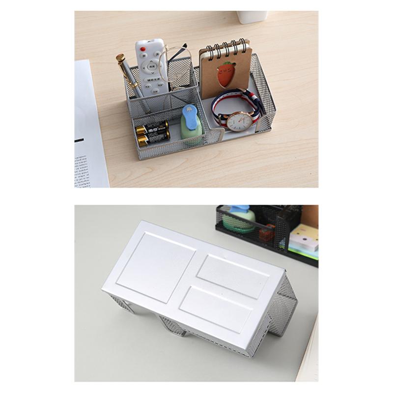Multifunctional Pen Holder Creative Metal Iron Art Storage Pen Holder Student Stationery Desktop Office Storage Box