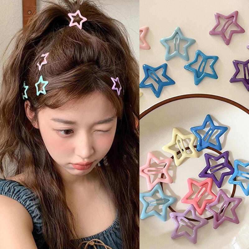 [Set of 10] Super Sha Star Snap Hairpin Point Pin 10-piece set