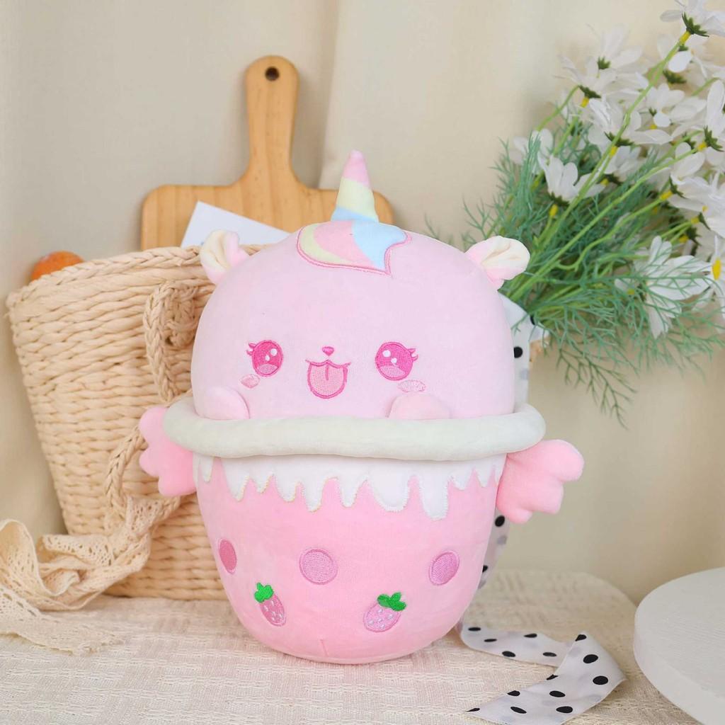 Tea Milk Cup Salamander Unicorn Panda Plush Toy Cartoon Children Holiday Gift