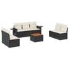 VidaXL Garden Lounge Set with Cushions 8 Pcs, Patio Sofas, Patio Furniture Set, Outdoor Furniture, Black 3224516