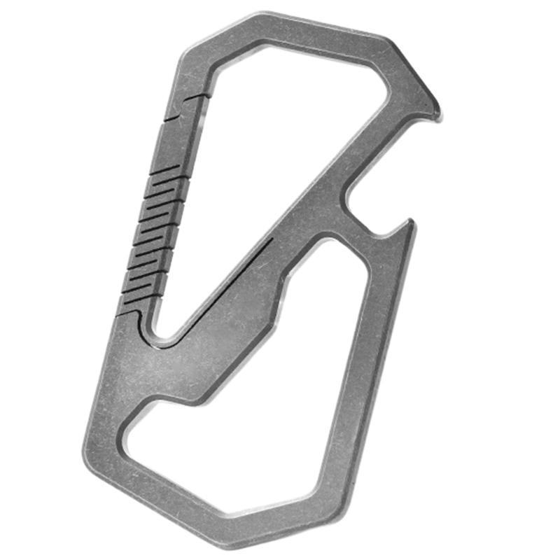 Titaniums Alloy Keychains Clip Waist Hanging Keychain Buckles with Bottle Opener Pocket Outdoor Tool Key Holder