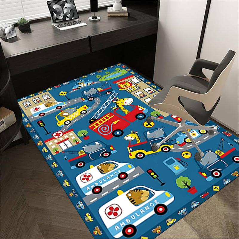 

1PC Animals Ambulance Non-Slip Floor carpet, Office, family, bedroom, Studio - Large Area Rug, Vibrant Colors, Longlasting Material-X431 60cm by 90cm