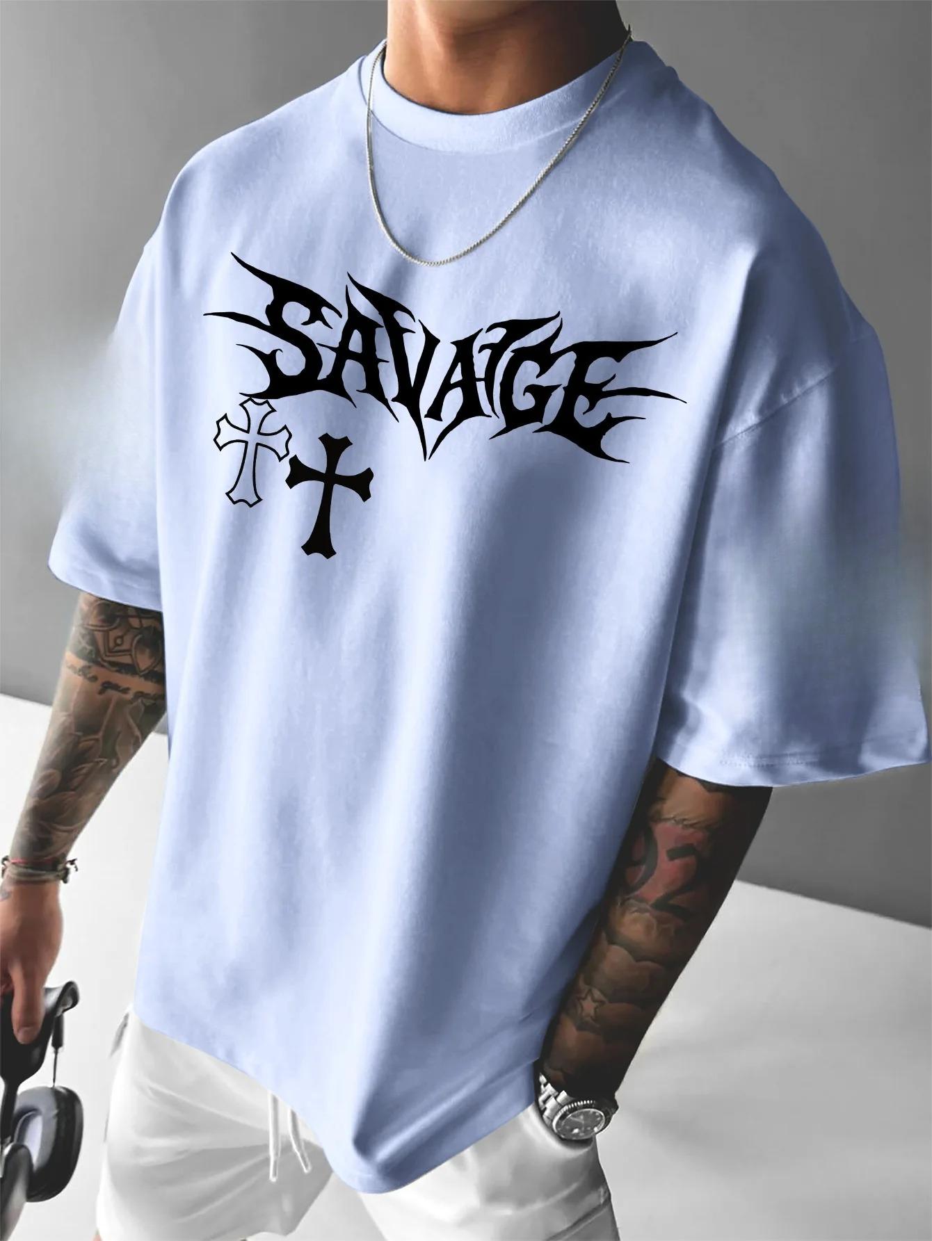 

Unique Texture Print Design Summer Mens Tshirt for Daily Casual Wear 100 Pure Cotton Fashionable Streetwear Short Sleeve S