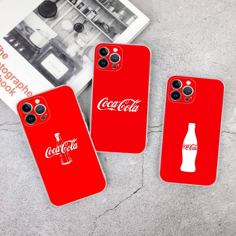 C-COCA Logo C-COLAS Phone Case For iPhone 11 13 16 12 17 14 15 Pro Max Plus Soft Clear Back Cover Coque