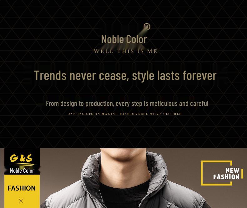 Men's Trendy Stand Collar Down Vest - Autumn/Winter Warm Workwear Jacket