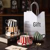 Starlight Stripe Ceramic Coffee Cup and Saucer Set