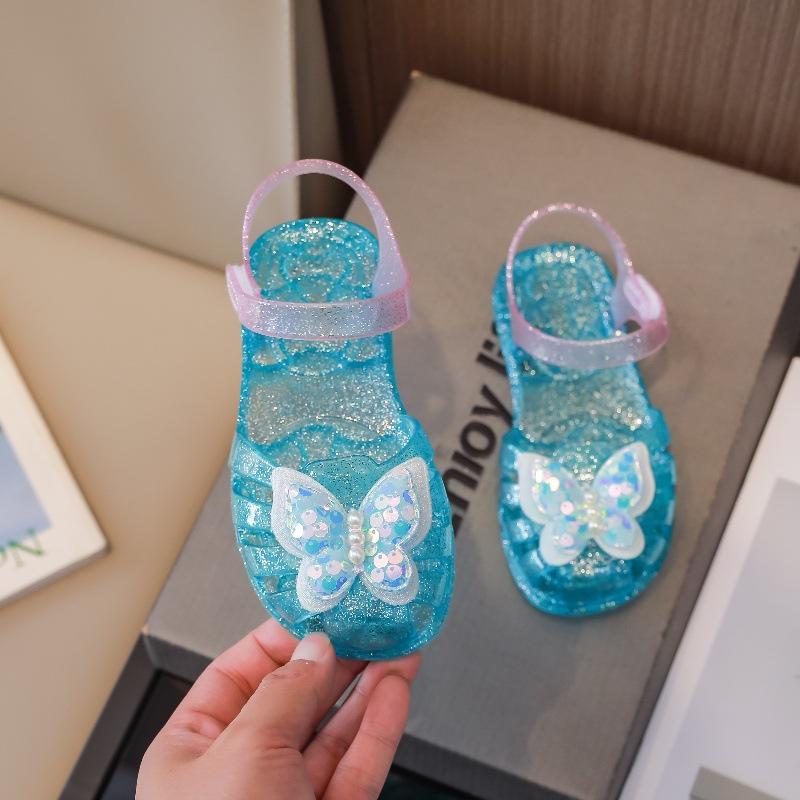 Fashion Kid Shoes New Summer Versatile Girl Sandal Crystal Princess Breathable Kid Sandals Sweet Soft Sole Comfort Jelly Shoe